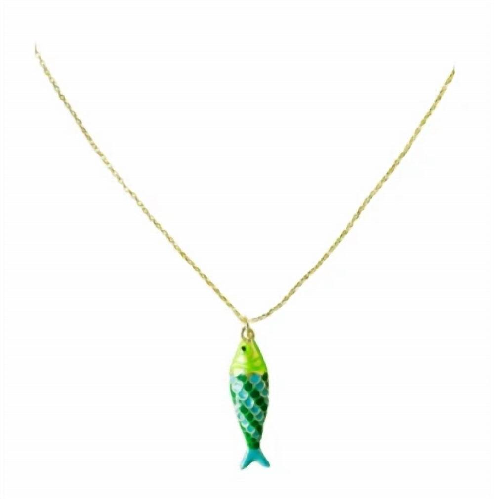 NEW MACRAE & CO women's the tidal necklace in kelly green